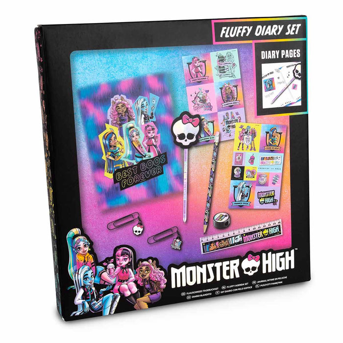 Monster High Kids Journal With Fluffy Notebook