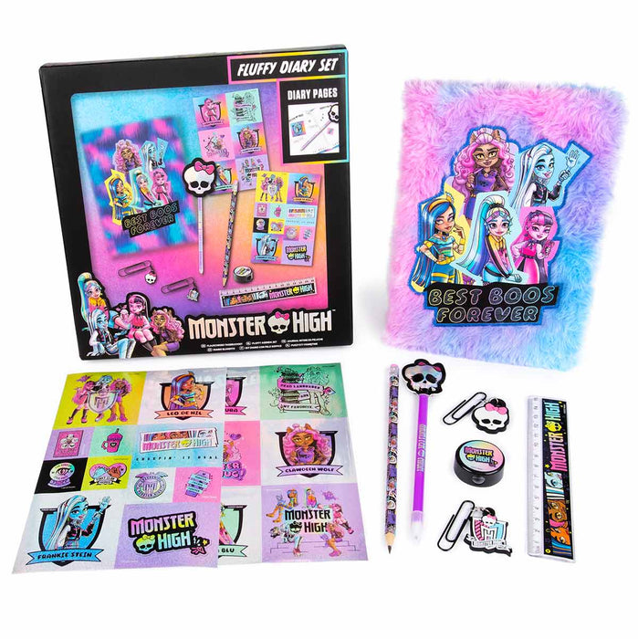 Monster High Kids Journal With Fluffy Notebook