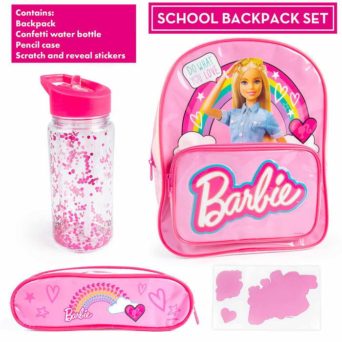 barbie mini stationery backpack Barbie Backpack Set | Water Bottle & Pencil Case
