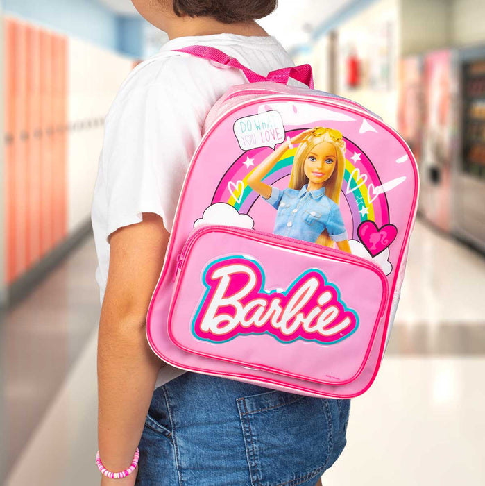 Barbie Backpack Set, With Water Bottle, Pencil Case, & Scratch Art