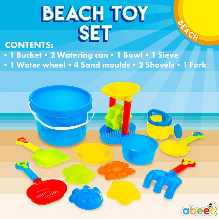 13pc Beach Bucket Toy Set