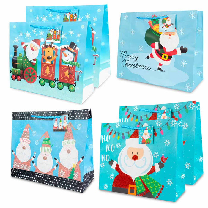 6 Large Horizontal Christmas Bags