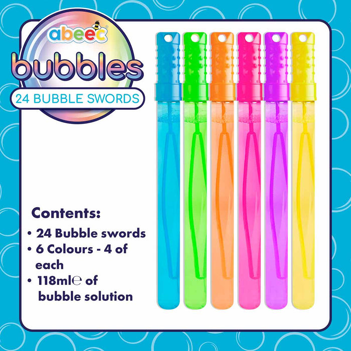 24 Pack Of Bubble Swords