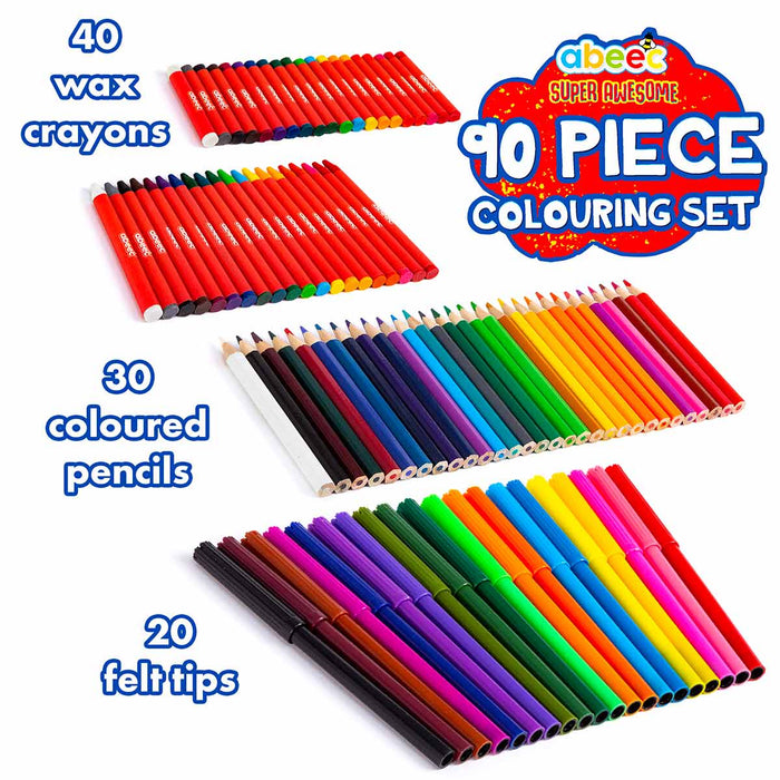 90 Piece colouring set