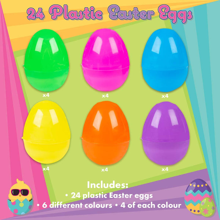 24 Plastic Easter Eggs