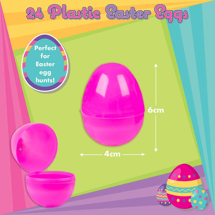 24 Plastic Easter Eggs