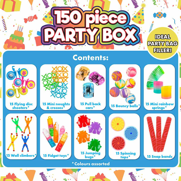 Party Box Algorithm 150 Piece Party Box Lucky Dip Box — abeec® toys