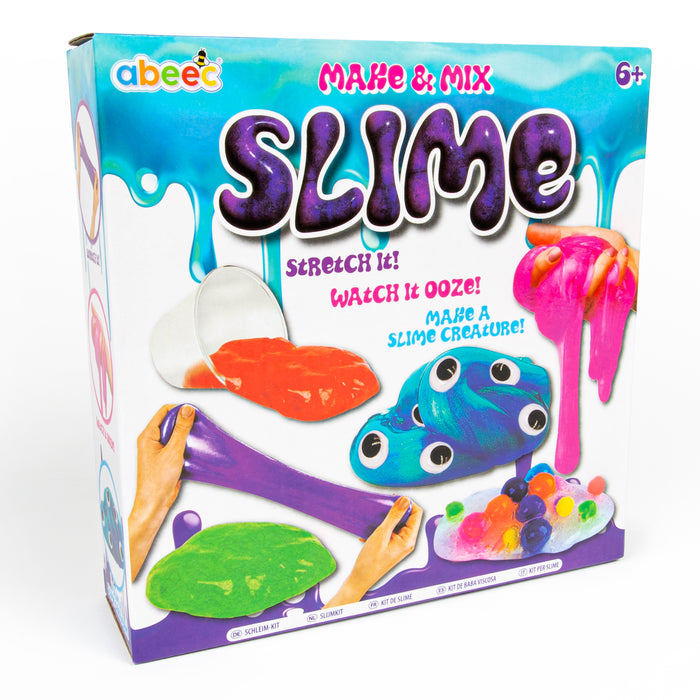 abeec Make & Mix Slime toy kit in its retail box, featuring colourful slime graphics and text on the packaging.