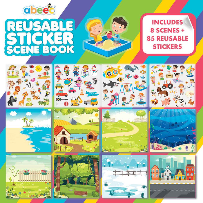 Sticker Scene Library Reusable Sticker Scene Book — abeec® toys