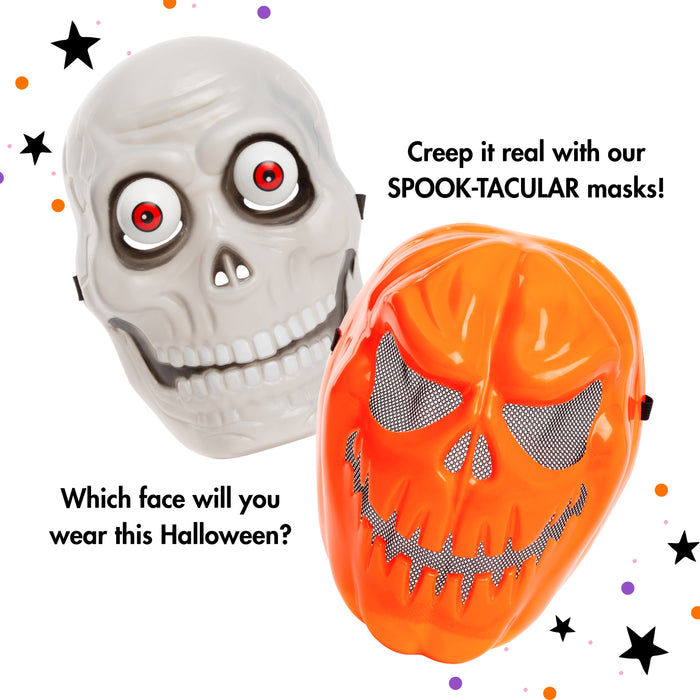 abeec Pumpkin Halloween Mask - Spooky Face Disguise for Kids & Adults