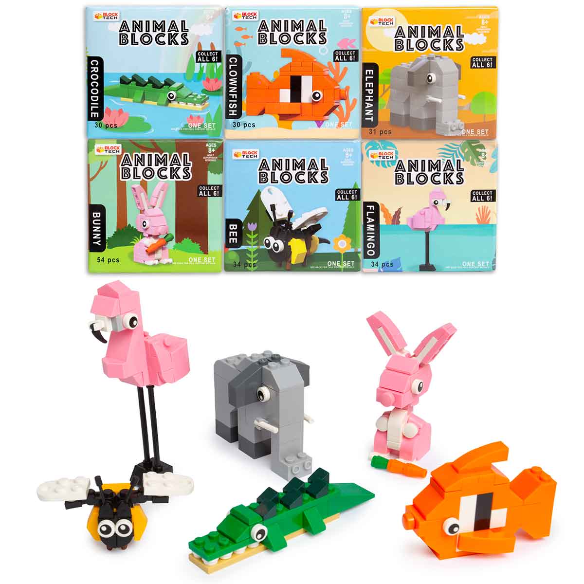 Block Tech - Animal Blocks - 6 Pack — abeec® toys