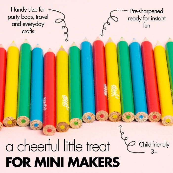 abeec 120 Mini Colour Pencils for Party Bags – 30 Packs of 4 Pre-Sharpened Colouring Pencils for Kids – Party Bag Fillers, Easter Gifts & Classroom Rewards – Age 3+