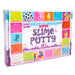 abeec super slime and putty set box showing 5 slime tubs, 4 putty tubs, squeezy sand and mix-ins
