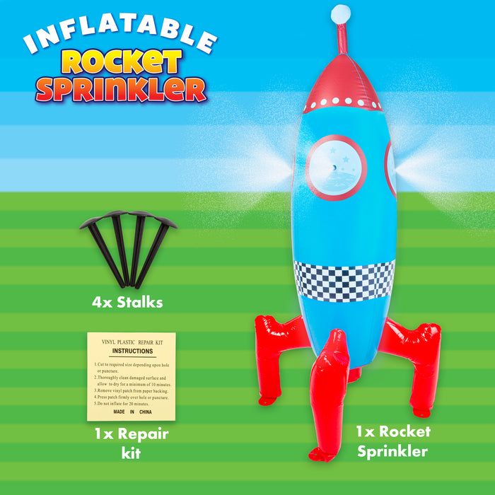 Inflatable Rocket Ship Sprinkler | Outdoor Water inflatable ...
