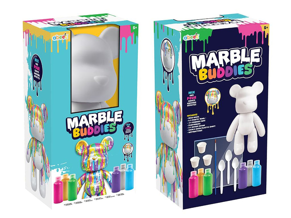abeec Super Marble Bear | Giant 48.5cm Paint Pour Craft Kit for Kids