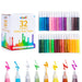 Set of 32 glitter glue tubes with a box labeled '32 Colours Glitter Glue Tubes' on a white background.