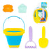 foldable beach bucket for kids travel with 4 tools