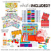 what's included in bundle 144 crayons, 100 felt tips, drawing pads, craft glue and Giant Craft Box contents