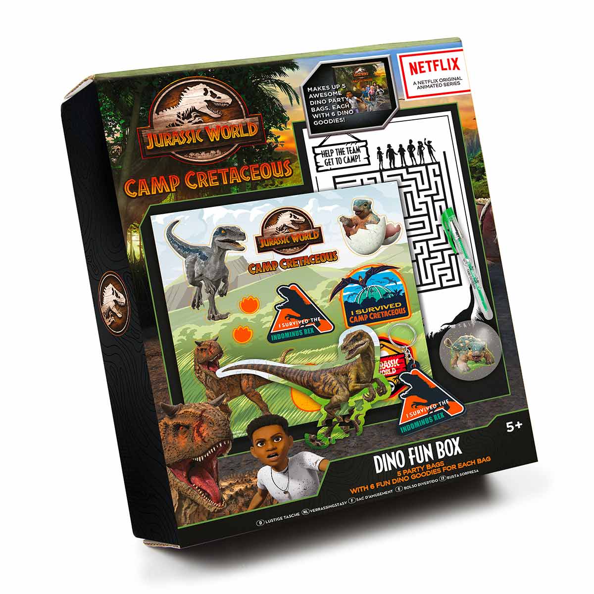 Coffre à Jouets Pliable Jurassic World – Rangement Dinosaures, 55.5x34.5x34 Cm, Pour Enfant, Facile à Monter