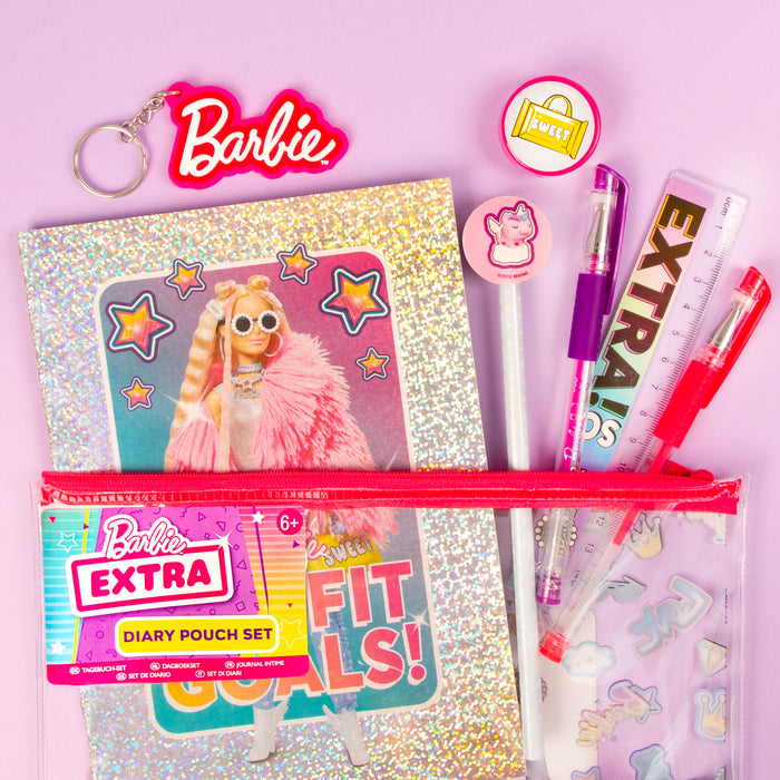 Barbie Extra Diary & Stationery Pouch Set
