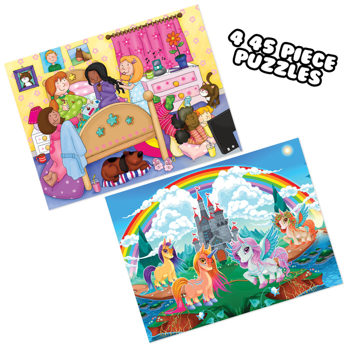 4 Pack Princess Jigsaw Puzzle Collection