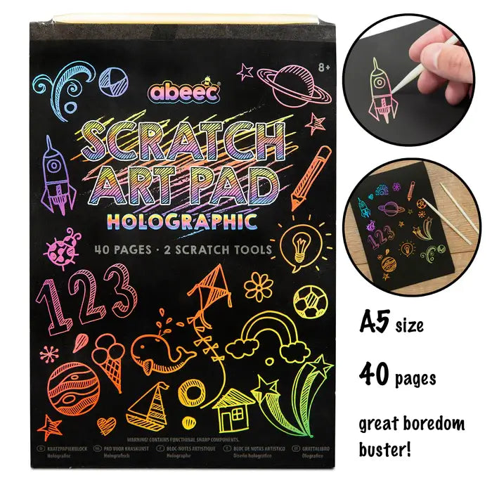 scratch art pad holographic