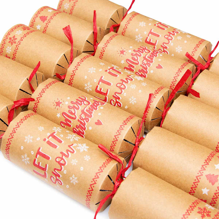 10 Deluxe Crackers In Craft Recycled Design Luxury Christmas Crackers