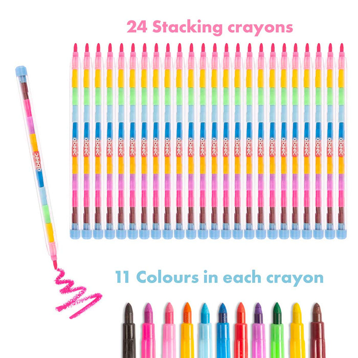 24 Pack Of Stacking Crayons
