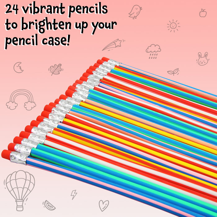 24 Bendy Pencils