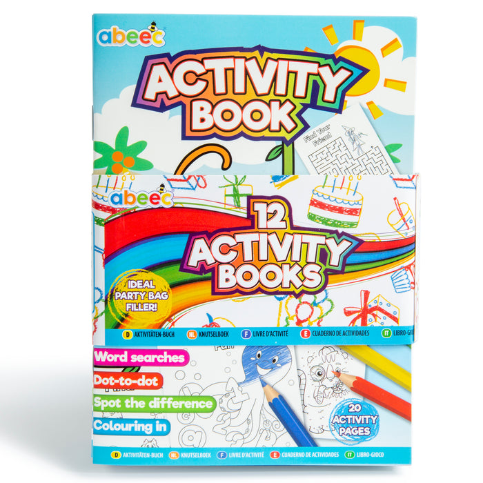 12 Pack Of Mini Activity Books