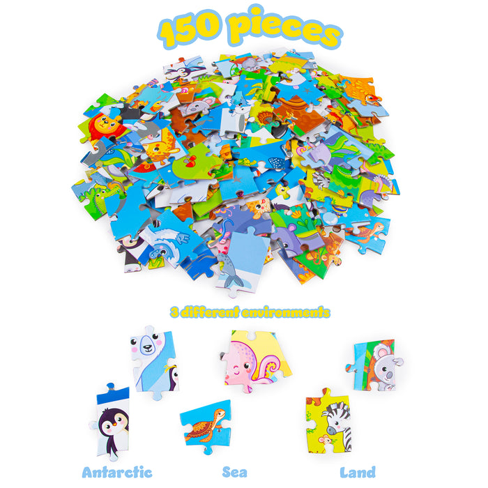 150 Piece Elephant Shaped Jigsaw Puzzle