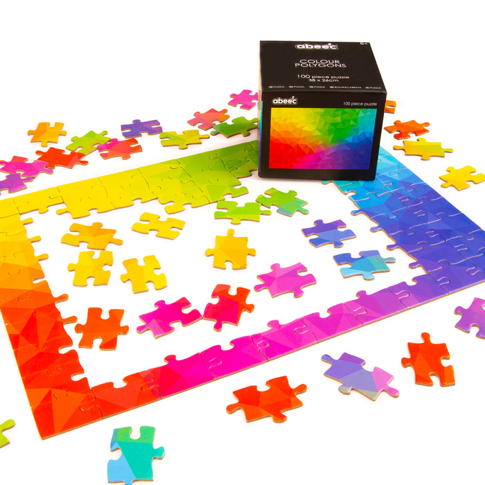 100 Piece Colour Polygons Puzzle