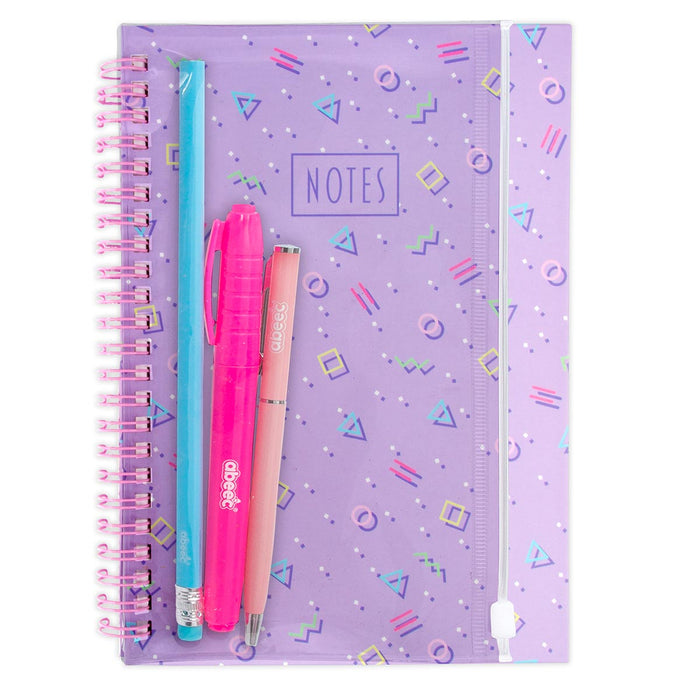 A5 Lined Notebook With Attached Pencil Case