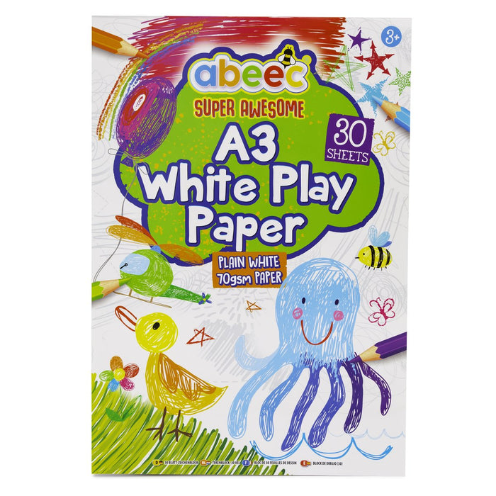 a3 white play paper drawing pad
