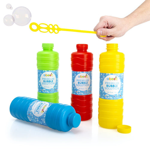 premium bubble solution bottles and wand