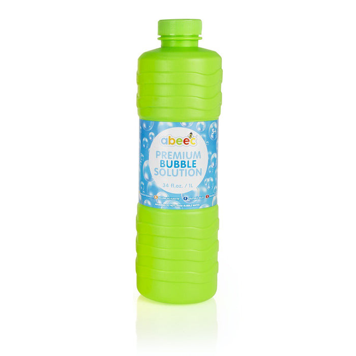 premium bubble solution green bottle