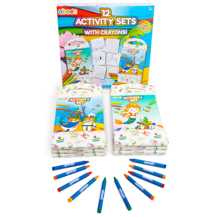 12 Pack Of Activity Sets With Crayons