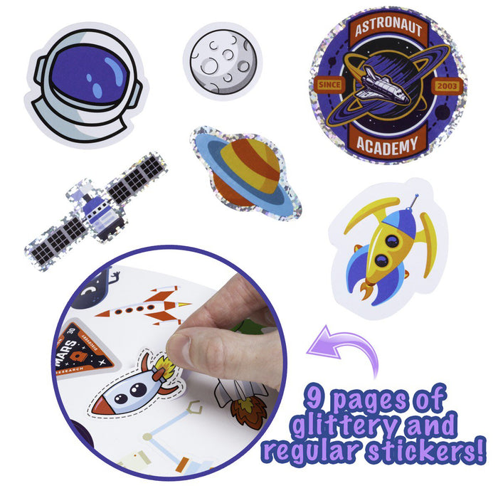 space explorer stationery set for boys stickers