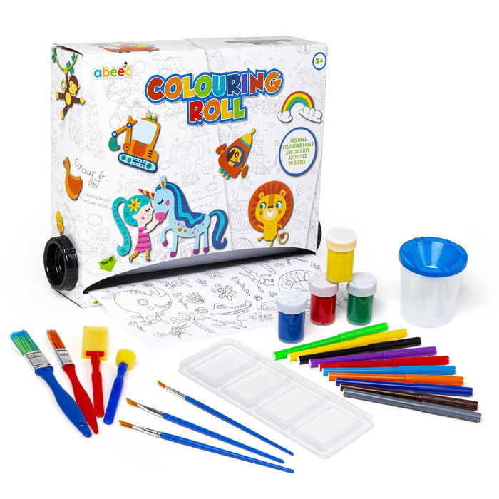 colouring roll for kids and contents