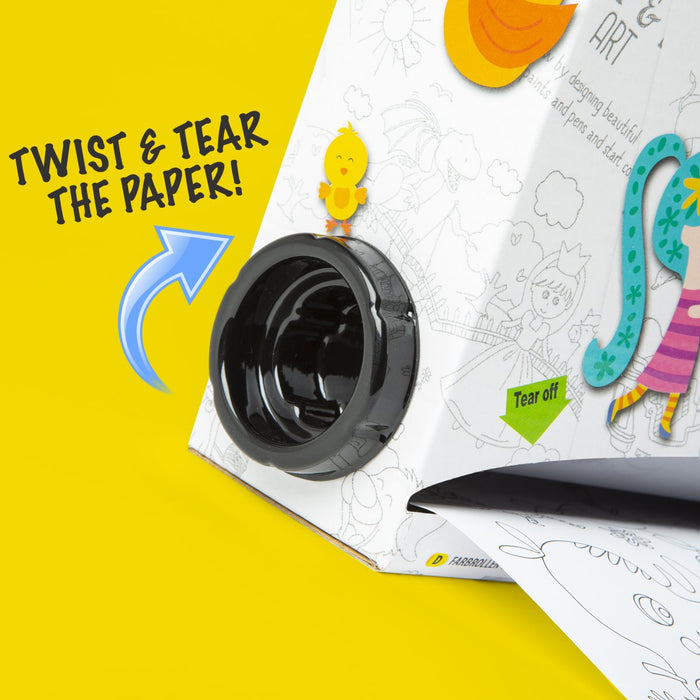 twist and tear colouring roll for kids