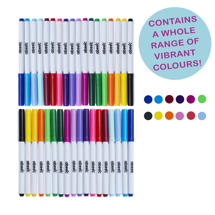 100 felt tip pens box range of colours