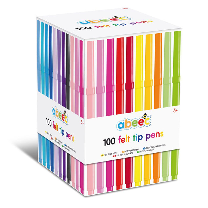 100 felt tip pens box