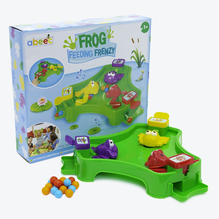 frog feeding frenzy board game packaging and contents