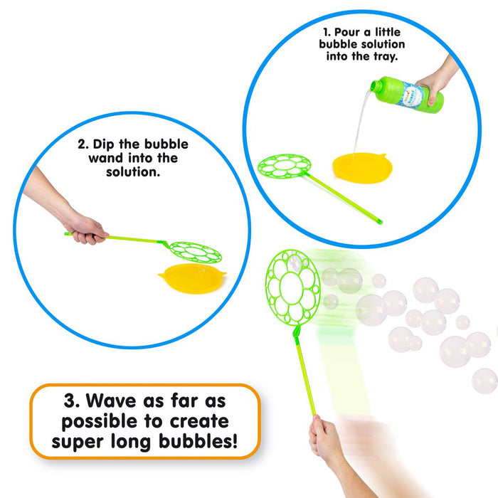 how to use giant bubble kit