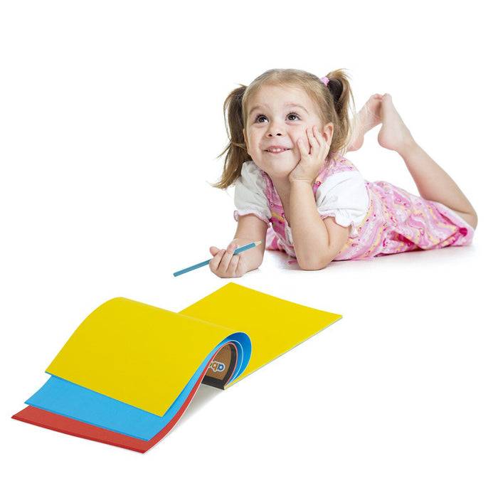 girl drawing on a4 drawing pad 60gms with colour paper