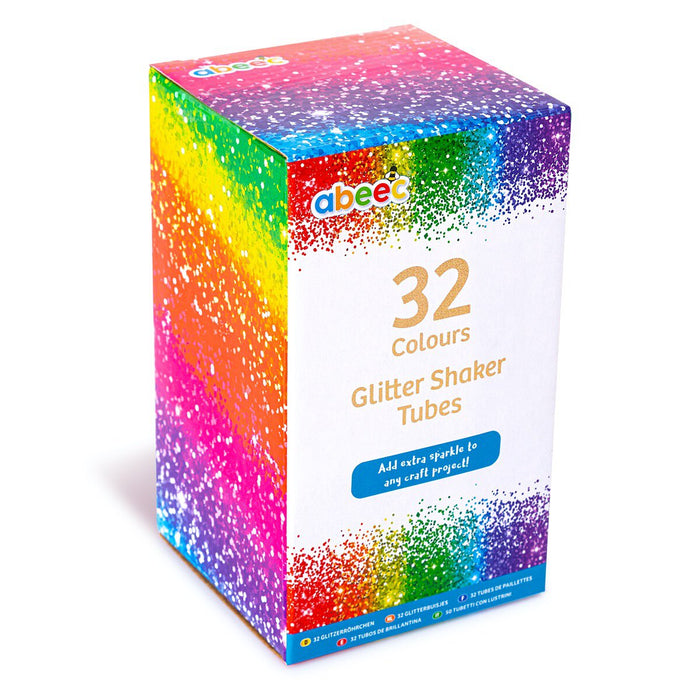 box of 32 glitter shaker tubes