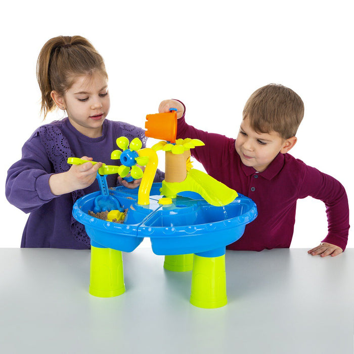 kids playing with sand water table