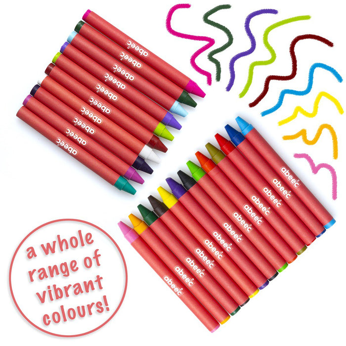 colour range of 144 crayons box