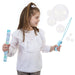 girl playing with mermaid bubble swords