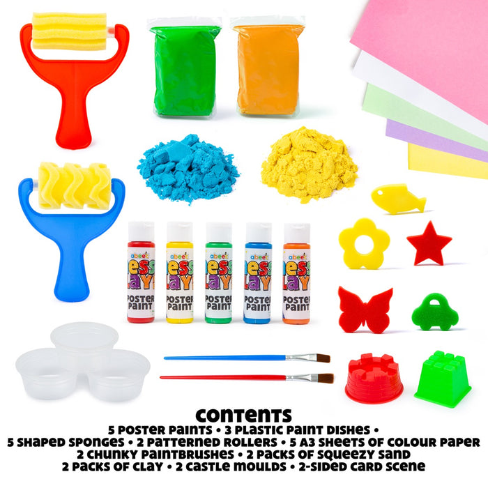 kids messy play set contents